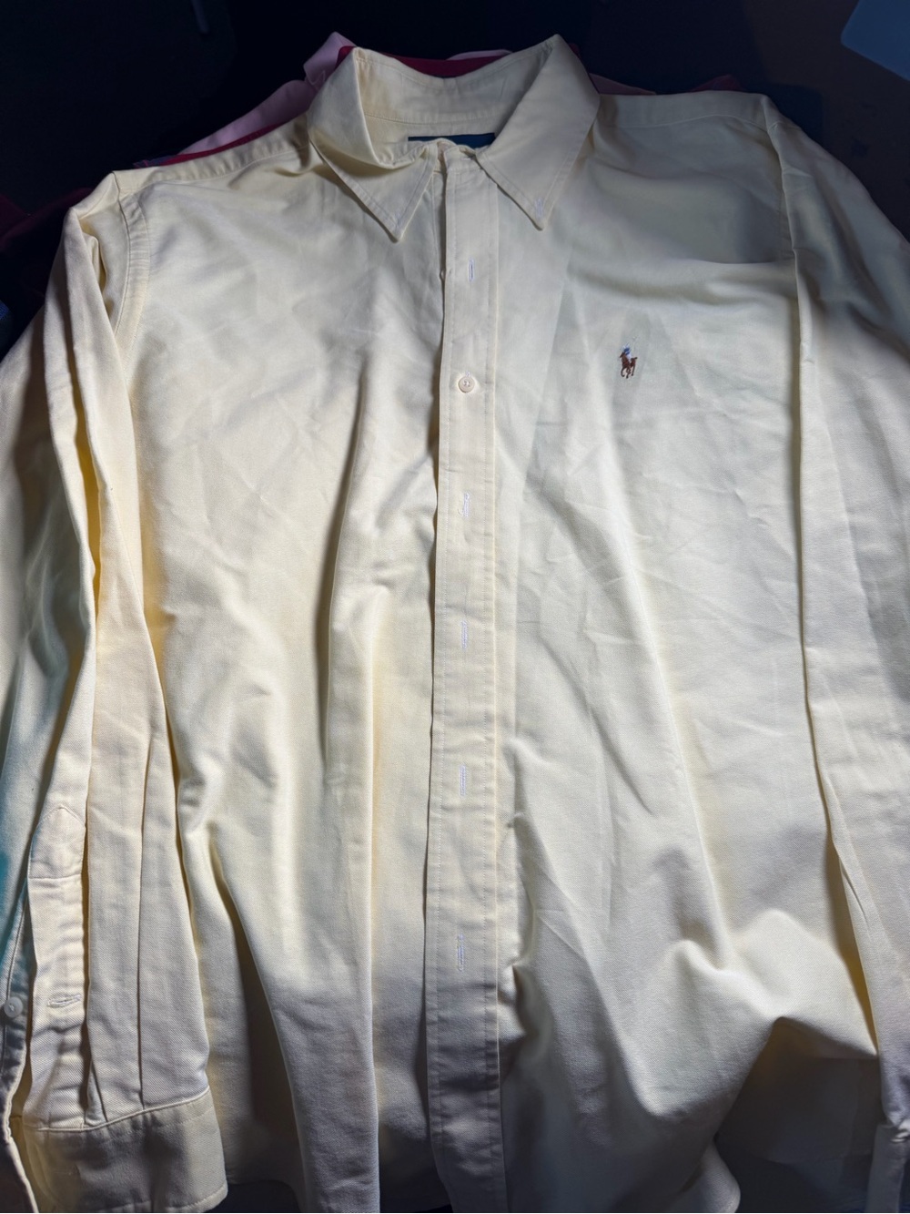 Polo by Ralph Lauren Pale Yellow Button-Down Dress Shirt